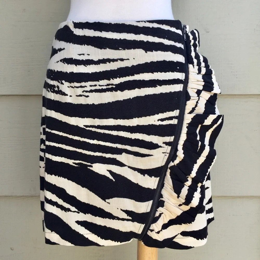 NWOT Free People Animal Print Mini Skirt